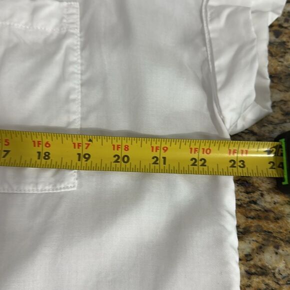 Lola River White Chest Pocket Short Sleeve Button Down Shirt Size L - Picture 7 of 8